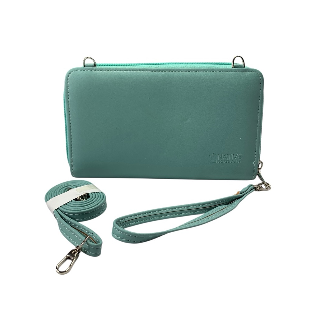 Native Northwest Crossbody Bag Wristlet Wallet Vegan Leather Indigenous Artist - Picture 6 of 16